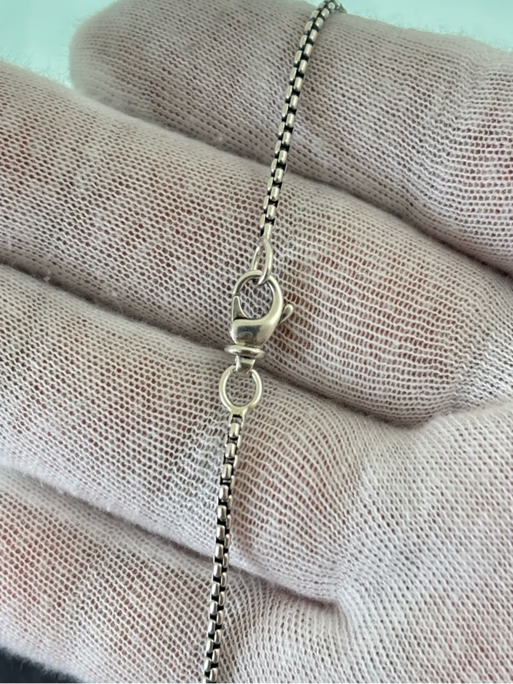 David Yurman Petite Albion Pendant Necklace with Turquoise & Diamonds 17" - Picture 6 of 9